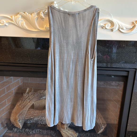 Altard State Graphic Tank Mineral Wash Top Gray Flowy Womens Small Messy Loose - Picture 5 of 5